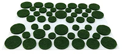 Shepherd Hardware 9423 Self-Adhesive Felt Surface Protection Pads, Assorted Sizes, 46-Count, Green