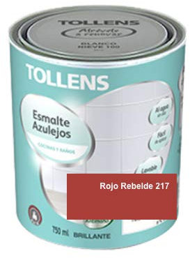 Tollens - Esmalte para azulejos al agua 750 ml (Rojo Rebelde 212)