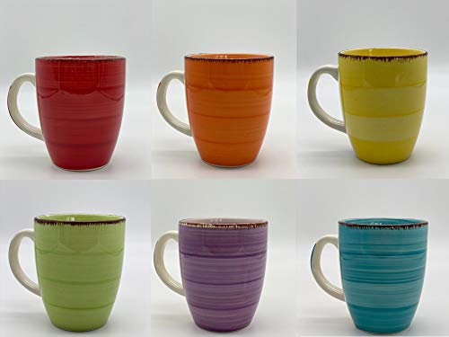 Kombiservice Geschirrset Uni Tafelservice Kaffeeservice Porzellan Geschirr Uni (6er Set Kaffee Becher)