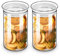 ZENS 1100ml Glass Storage Jars with Lids Set of 2, Airtight Sealed Glass Jars with Glass Lids for Coffee, Clear Borosilicate Glass Canisters Jar Sets, kitchen Storage Containers for Sugar or Tea