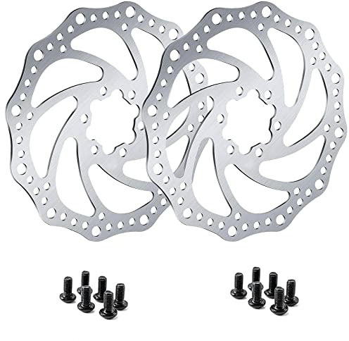 Newgoal 140mm Rotor de Bicicleta 2 Piezas Rotores de Freno de Bicicleta con 12 Pernos Rotor de Freno de Disco de Bicicleta Rotores de Bicicleta de montaña para Ciclismo de Acero Inoxidable