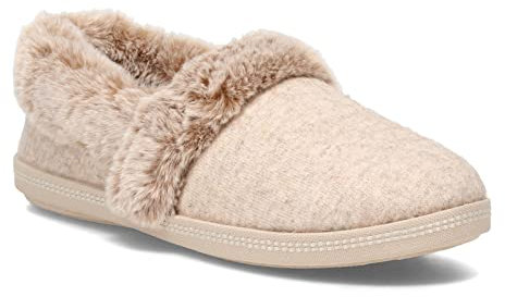 Skechers Women's Cozy Campfire Wakey Slipper, Taupe, 8