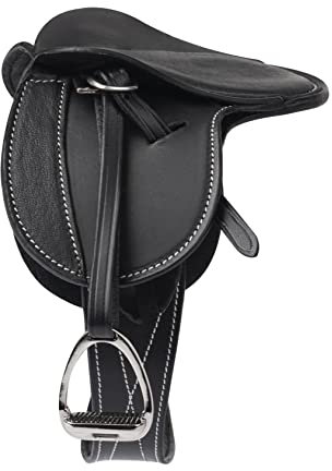 LeMieux Toy Pony Sattel - Schwarz - Fein genarbtes Leder - Geeignet für Kinder ab 8 Jahren