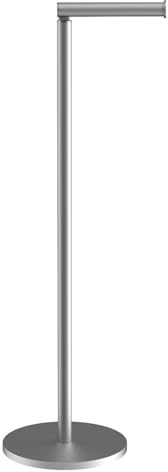 Intirilife Toilettenpapierhalter Papierrollenständer aus Edelstahl - Höhe 55 cm - Halterung Ständer für WC Papier freistehend Aufbewahrung mit integrierter Ersatzrollenhalterung für Bad und WC