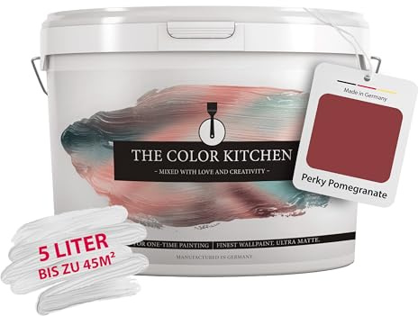 Livingwalls THE COLOR KITCHEN kräftige Wandfarbe - Malerfarbe für farbenfrohe Räume - matte Innenfarbe in Rot - 5l Deckfarbe in TCK7006