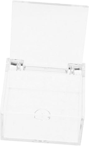 STOBAZA Caja Transparente de Acrílico con Tapa Abatible Organizador Cuadrado Multiusos para Joyas y Suministros de Oficina Contenedor Decorativo para Hogar y Escritorio Diseño Elegante y