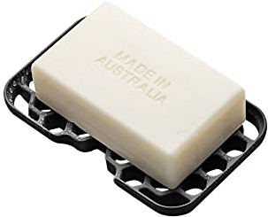 TOOLETRIES The Duke Soap Dish - Secure Holder, Silicone Toiletry Organizer, Shower & Bathroom Accessory - Features Easy Drainage & Flexible Structure - Charcoal