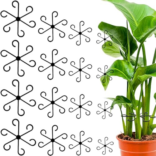 Lot de 16 supports de plantes - Pratiques - Pour plantes en pot, pivoines, hortensias, légumes, fleurs, hortensias, roses, tomates