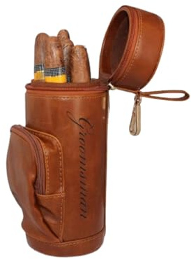 Estuche humidor de puros personalizado, regalos para hombres, fundas de viaje de cuero grabadas personalizadas, accesorios personalizados para papá, novio, marido, padrinos de boda