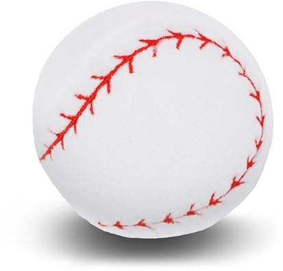 Lullaberry 6,5 cm min första baseball – plysch-babyskallra leksak – säker mjuk sportleksak för spädbarn, pojkar och flickor