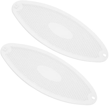 HOLIDYOYO 2pcs Oval Shape Plastic Light Cover for Kitchen Hood Range Hood Lamp Protector Lamp Lens for Home Restaurant Hotel Use