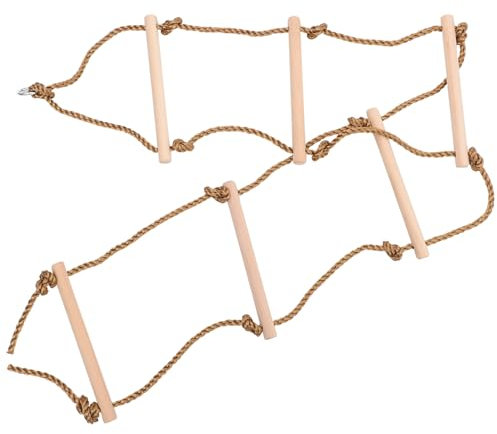 VICASKY 1 Pièce De Sport Extérieur Balancoire Exterieur D'échelle Extérieur Joue Extérieur Balançoire Échelle pour Enfants Échelle De Corde pour Enfants en Bois
