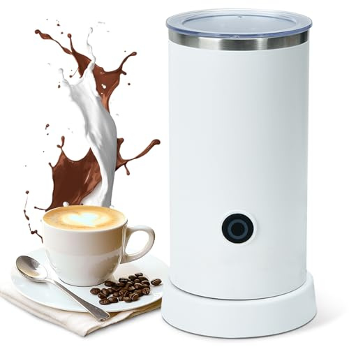 Montalatte Elettrico 3 in 1,vaporizzatore automatico per latte caldo e freddo e scaldalatte, 550 W, riscaldamento con 3 funzioni, capacità 300 ml,per Caffè, Cappuccino, Macchiato, Cioccolata Calda