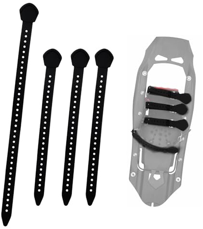 Snowshoe Straps Replacement for MSR Classic Snowshoes Straps Kit Includes 3x12'' and 1x18'' Straps, Adjustable Ski Boot Wraps Ties Compatible with Denali Evo Ascent Snowshoes, PosiLock Bindings