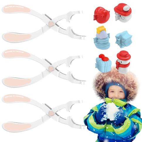 Molde Para Bolas De Nieve Con Pinza - Juguetes De Invierno Divertidos Y Desmontables - Molde Para Bolas De Nieve Infantil,Para Navidad Cumpleaños Año Nuevo Día Del Niño Y Para Niños De Todas Las Edade