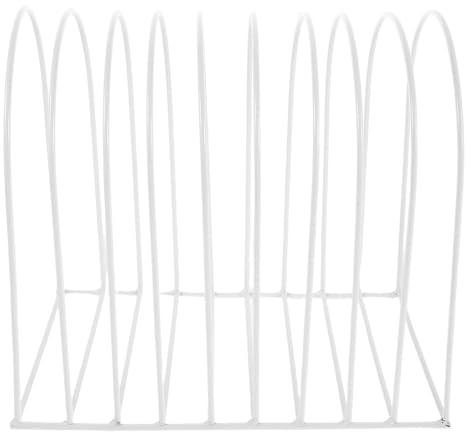 CONGARTENO Organisateur de Bureau en Métal Blanc Trieur de Fichiers Vertical Grand Format Étagère à Livres Semi-Circulaire Support Robuste pour Dossiers et Documents Gain de Place pour