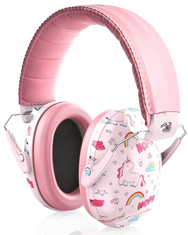 RIIKUNTEK Casque anti-bruit SNR 27 dB pour enfants, protection auditive pour enfants, protection auditive pour garçons, filles, tout-petits et enfants âgés de 3 à 16 ans, rose, rose, taille unique