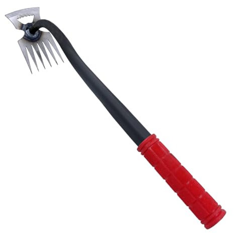 Lehood Weed Remover Tool, Portable Garden Weeder Tool, New Gardening Weeding Tools, for Garden Hand Tools for Vegetable Gardening Backyard Farm Planting & Uprooting Weeding Tool (Rubber Handle)