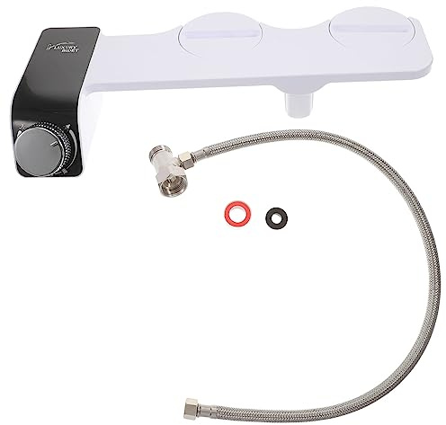 LIFKOME Bidet No Eléctrico para Inodoro con Doble Boquilla Autolimpiante Accesorio para Limpieza y Suave para Uso Sanitario y Femenino