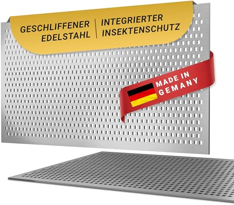 DeinLichtschacht – Lichtschachtabdeckung Edelstahl – Mit Insektenschutz - Quadrate - Rostfrei & langlebig – Begehbar – Einfache Montage – Hochwertiges Design & Funktion – Made in Germany