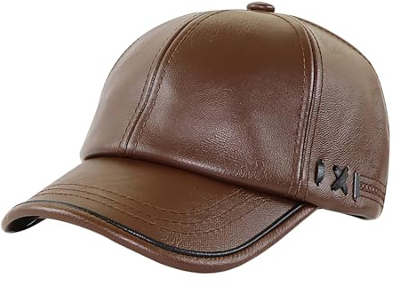 Gorras de béisbol | Gorra Vintage Unisex de Piel sintética | Elegante Casco de béisbol Ajustable para Hombres Deportes al Aire Libre Incluyendo, Playa, Senderismo, Golf, Viajes, Trabajo, Café
