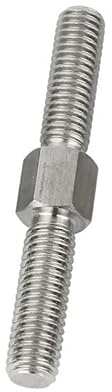 RTKYYZ Barra roscada de doble cabeza de acero inoxidable M16 304, pernos prisioneros de varilla roscada de doble extremo derecho, rosca izquierda(100mm)