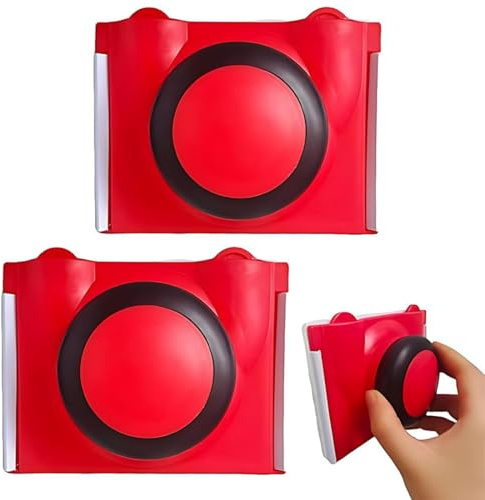 YIPFEN 2 piezas Cortador de bordes, Herramienta para esquinas, Recortadora con almohadillas de recambio y cinta adhesiva, Bordeadora de pared y rodillo pintura, prensa para acabados (Rojo)