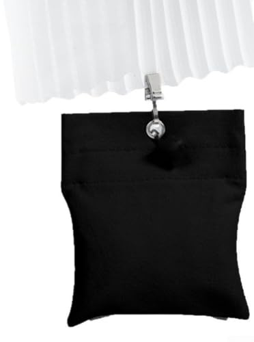 Pesi per tende da esterno, sacchi di sabbia per mobili da giardino e patio – Tessuto Oxford antivento, 1,7 kg per sacchetto, nero o beige, confezione da 8 (nero)