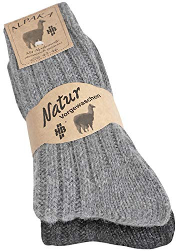 Alpaka Socken Damen Herren Socken Alpakawolle warme Wollsocken Wintersocken Kuschelsocken warm flauschige socken Dicke Socken Thermosocken 35-38, 39-42, 43-46 und 47-50