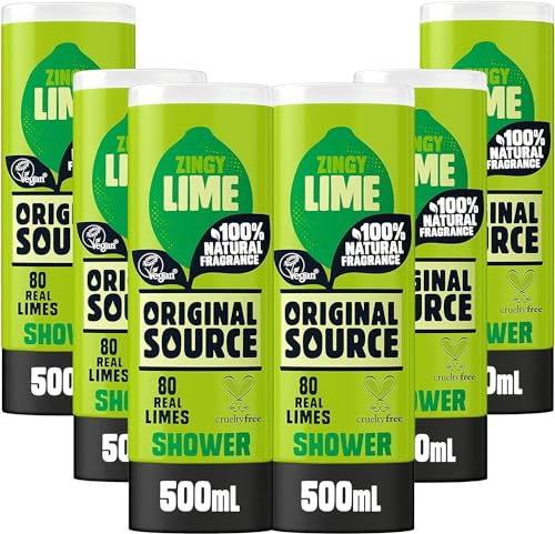 Original Source Limette Duschgel, 100% Natürlicher Duft, Vegan & Parabenfrei, Vorteilspack 6 x 500 ml