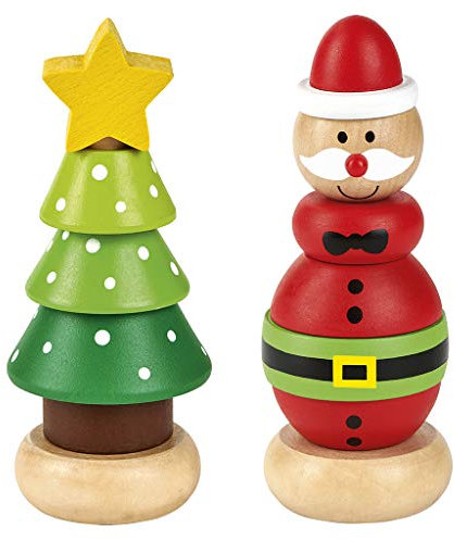 Moses Steckspiel Weihnachtsman aus Holz 12 cm Höhe und 4,5 cm Durchmesser