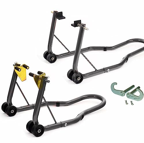 New Front And Rear Motorcycle/Bike Paddock Stand/Stands Combo/Pair