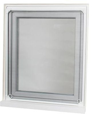 Moustiquaire fenêtre Fixation magnétique, recoupable et Amovible, Toile Anti-Insecte, Fixation sans perçage (130 x 160cm)