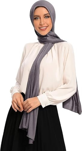KIRAN FASHION New Premium JERSEY HIJAB Scarf Headwrap Stretchy Soft Large Plain Wrap Lycra Long