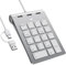 Pavé Numérique avec USB A/USB C, Multifonctions Clavier Numérique avec 3 Ports USB 2.0, 18 touches, Mini Clavier Numérique Ergonomique 15° pour Ordinateur Portable, Notebook et Ordinateur de bureau