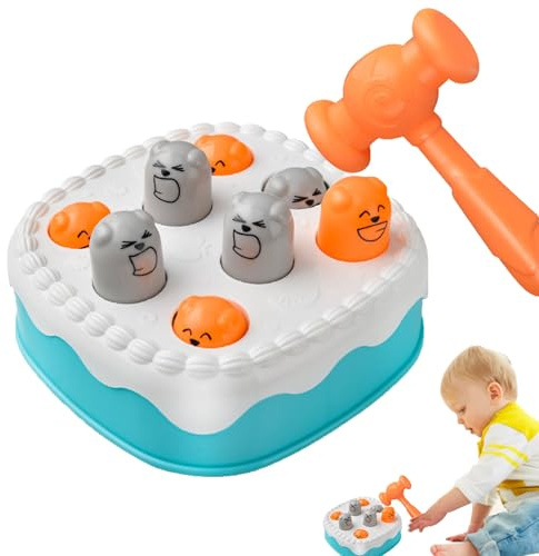 Gioco Arcade Mole Toys-Funny, attività emozionante per i Bambini Piccoli | Coordinamento Mano-, Giocattoli di apprendimento precoce, Gioco di Martello colorato, Gioco al Coperto, re