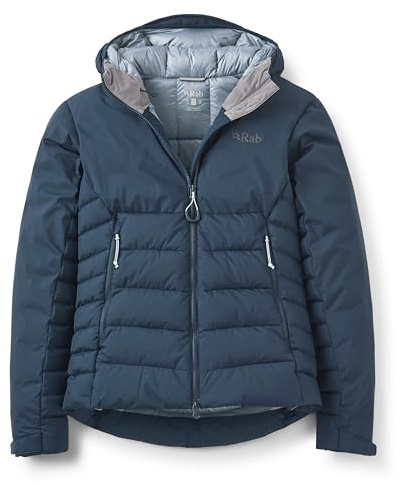 Rab Women's Infinity Windstopper Hoody - GTX Windproof Gore-Tex Down Jacket for Climbing & Mountaineering - Tempest Blue - Medium