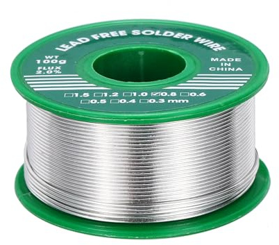 QUARKZMAN Etain A Noyau De Colophane, 100g Soudure A Noyau De Flux D'Etain 0.8mm Pour Soudure Electrique, Sn99.3 Cu0.7