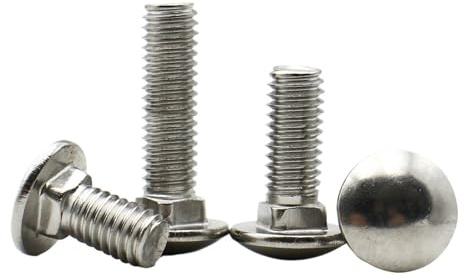 Xuro 2-20 pezzi M3 M4 M5 M6 M8 M10 M12 304 Bulloni for carrozze in acciaio inossidabile Viti a testa larga semicircolari con collo quadrato Bulloni for mensole a testa piatta(50mm,M5 (10PCS))