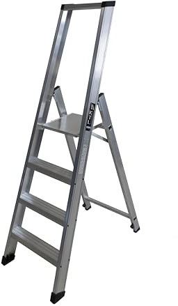 KTL Escalera Industrial de Aluminio Tijera un Acceso 4 peldaños Serie XL