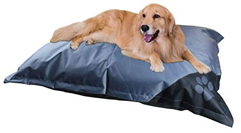 CnA Stores - Waterproof Pet Bed For Dogs - Non-Slip Fabric - Easy Care Wipe Clean Cover - 89cm x 64cm (Grey)