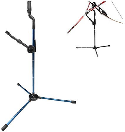 SHARROW Pro Bogenständer für Recurvebogen Langbogen Bogen Halter Balance Bar Ständer Seitenständer Bogensport Zubehör Pfeile und Bogen (Blau)