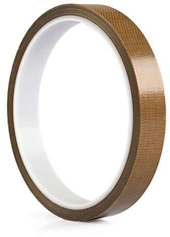 Ruban en téflon/PTFE, ruban adhésif High Temp pour machine à emballer sous vide, scellage manuel ou impulsion – Convient pour FoodSaver, Seal A Meal, Weston, Cabella (1/2 in x 33 ft)