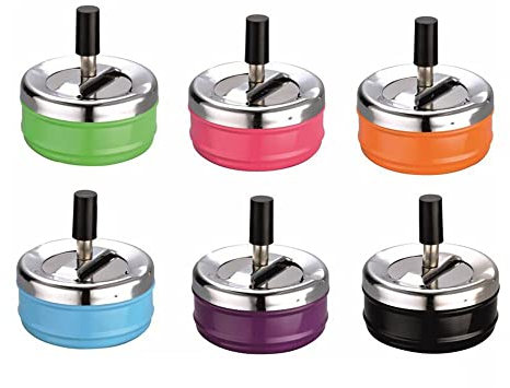 Posacenere con coperchio girevole 9,5 x 9,5 cm marca Excellent Houseware