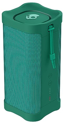 Skullcandy Terrain XL Wireless Bluetooth Speaker - IPX7 Waterproof Portable Speaker, 18 Hour Battery, Nylon Wrist Wrap, True Wireless Stereo (Green)