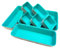 Zinkler Schubladen-Organizer, 8 Stück Büro Organizer, Aufbewahrungs-Box, Make-up, Utensilien Stauraum Wohnzimmer, Badezimmer, Ordnungssystem, Tabletts, Schlafzimmer, Cyan-Grau