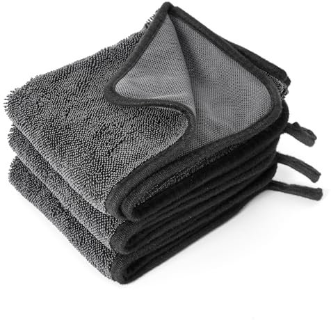 Jazlyvex 3 PCS Fast Dry Trockentuch Dusche,40x60cm Schwarz Shiny Bath XXL Trockentuch zum Wasser Abziehen in Dusche & Bad