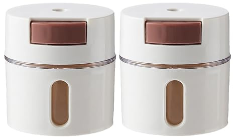 Dispensador De Salero De Vidrio De 2 Piezas, Dispensador De Especias Botella De Condimento Cuantitativa Precisa Magnética Montada En La Pared, Presione Una Vez Para Espolvorear Con Precisión 0,5 Gramo