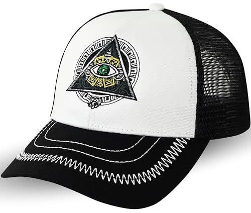 Trucker-Kappe - The Farm Netzkappe Mesh cap Snapback verstellbare Kappe Sport Cap Urban Basecap Baseball Kappe mit Verschluss (DE/NL/SE/PL, Alphanumerisch, Einheitsgröße, Third Eye Cap)
