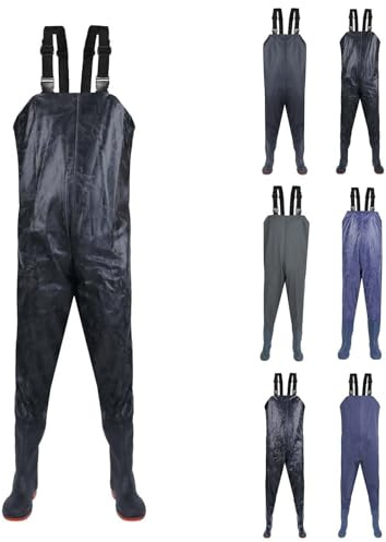 Atmungsaktive Herren-Wathose – isolierte Gummistiefel, kurze Stiefel, Herren-Wathose, Teich, Brust, Wathose, wasserdicht, Overall, Herren, Angeln, Jagd, Wathose für Outdoor, Schwarz , 46